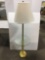 Floor lamp with glass shelf