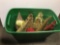 Decorative small Christmas trees, tote w/lid