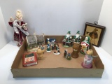 Irish Father & Mother Christmas, A Christmas Carol mini book, Christmas village figurines, more