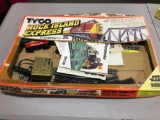Tyco Rock Island Express Loco model train set (unsure if all pieces present)
