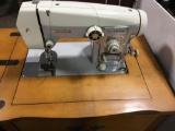 Vintage White sewing machine w/ stand