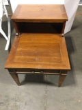 2-tier wood end table