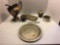 Silver plate lot (pitcher, creamer, sugar bowl, plate, more)