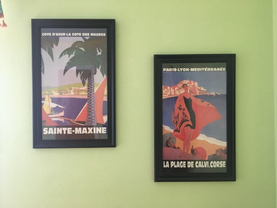 Travel-themed art: Sainte- Maxine, Le Plage De Calvi.Corse