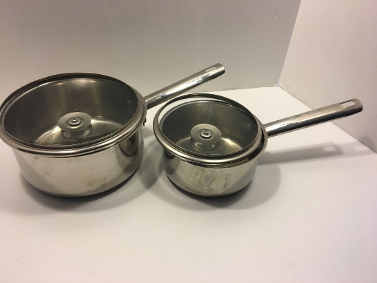 2-WOLFGANG PUCK saucepans/lids