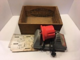 Rock Tumbler, vintage wooden box