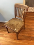 Wood desk chair