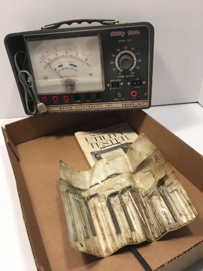 Vintage MAXON utility tester (model 200)/ instruction book, allen wrenches