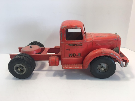 Vintage die cast metal SMITH MILLER NO3 MACK ladder truck engine