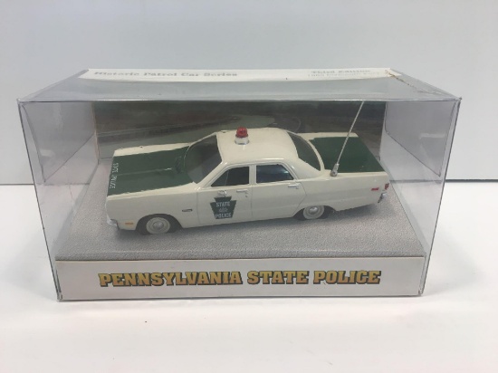 Die cast car PENNSYLVANIA STATE POLICE - 1969 PLYMOUTH FURY #3 - WHITE ROSE 1:43 SCALE