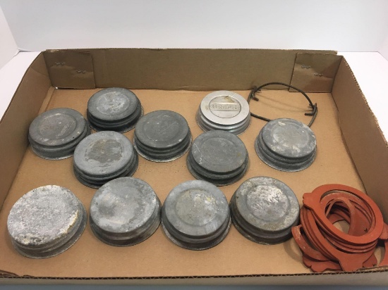 Vintage zinc canning lids