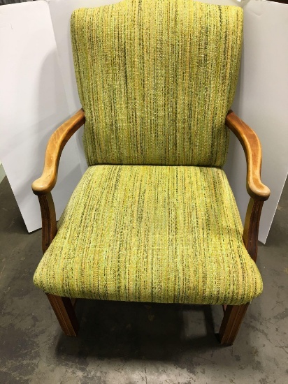 Vintage green fabric chair