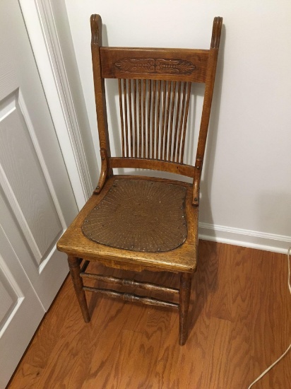 Straight back chair