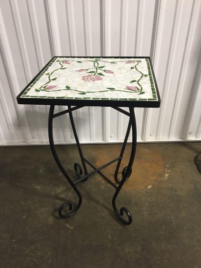 Wrought iron plant stand