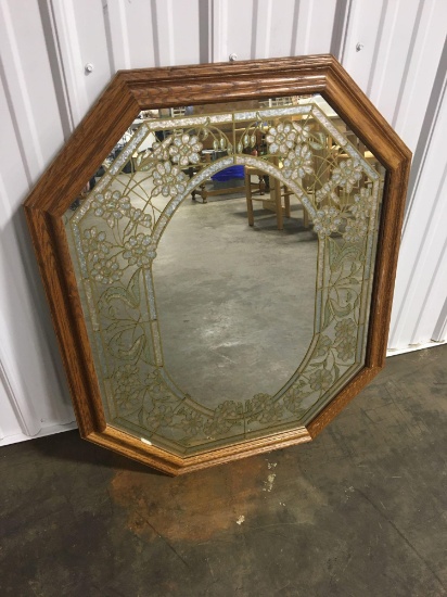 Framed wall mirror