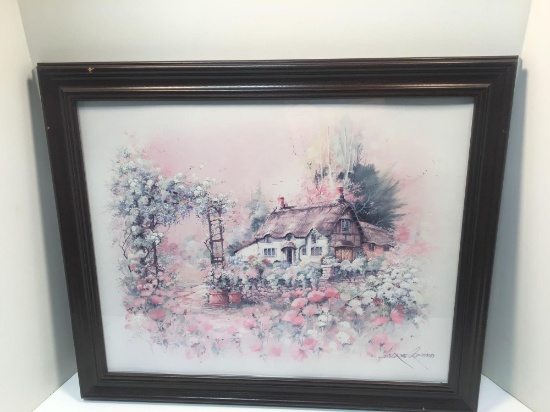 Framed/matted scenic picture