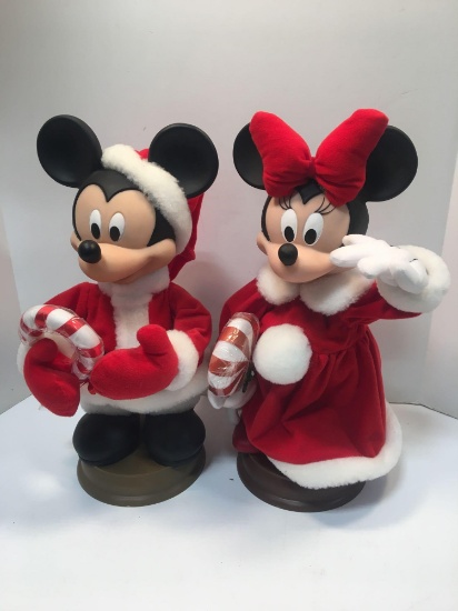 MICKY AND MINNIE MOUSE(dressed as Mr and Mrs Claus)