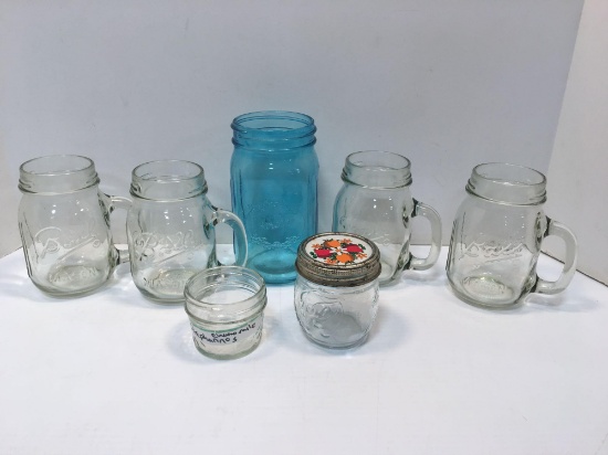 Vintage canning jar,BALL canning jar glasses,more