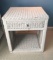 White wicker night stand(matches lots 8,9,11,12)