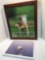 Framed mare/foal picture,framed swan picture