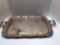 Silverplate serving tray(silver mark is left pointed cannon;photoed)