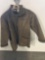 L.L.BEAN woman's fur lined suede coat (size M)