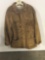 GEOFFREY BEENE fur lined suede coat(size L)