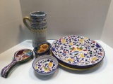Decorative stoneware/pottery dishes