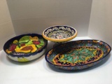 Stoneware decorative dishes