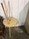 2 wood like oval stands(1- needs repaired)
