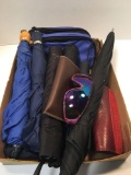 Umbrellas,reading glasses,eyelass cases,travel bag,more