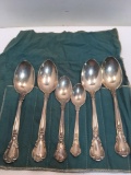 4- BIRKS STERLING serving spoons,1-dinner spoon,1- tea spoon