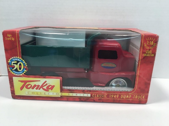 TONKA TOYS pressed metal 50th Anniversary 1:18 scale 1949 dump truck(NIB)