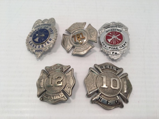 Fireman pin back badges,hat badge