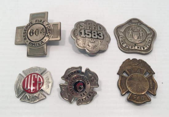Fireman pin back badges,hat badge