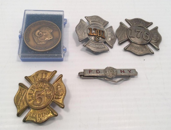 Fireman pin back badges,hat badge,tie tack