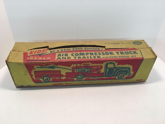 Vintage IDEAL Air compressor truck and trailer/original box