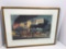 Frame/matted Currier and Ives print 