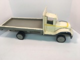Handcrafted folk art wooden toy flatbed truck