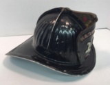 Antique metal CAIRNS fire helmet/front shield(HARRISBURG 19 FD)