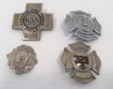 Fireman pin back badges and hat pins(Reading, Harrisburg and Chester PA,Philidelphia)