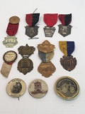 Antique Fire convention badges,pins(Chester and Harrisburg PA)
