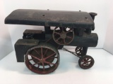 Handcrafted metal steam tractor