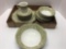 English ironstone dishes (saucers, plates, bowls, serving bowl, more)