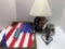 Patriotic lot (desk lamp, Tealight holder, placemats, more)