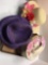 Ladies hats,cosmetic box/mirror