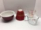 PYREX measrure cups,PYREX bowls,Corningware bowl