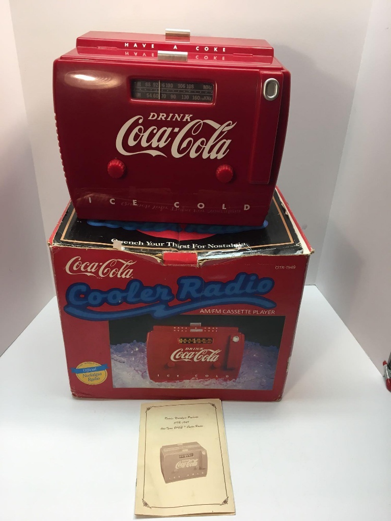 COCA COLA Cooler radio/cassette player (model OTR-1949) | Art, Antiques &  Collectibles | Online Auctions | Proxibid