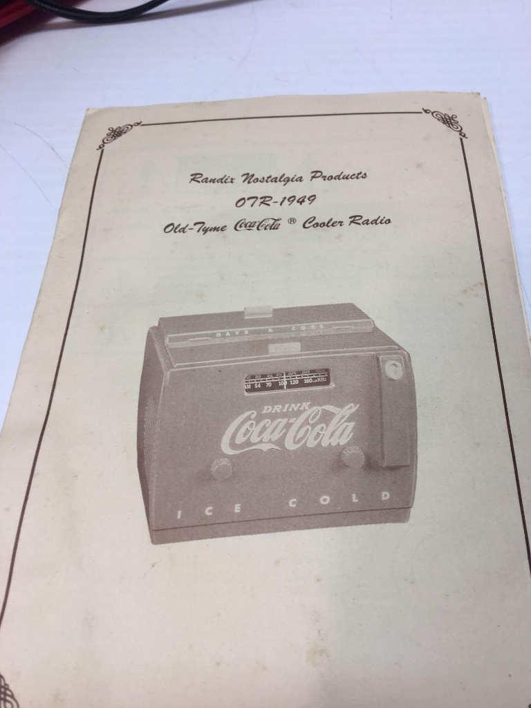 COCA COLA Cooler radio/cassette player (model OTR-1949) | Art, Antiques &  Collectibles | Online Auctions | Proxibid