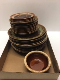 Brown Stoneware dishes(some McCoy and HULL)